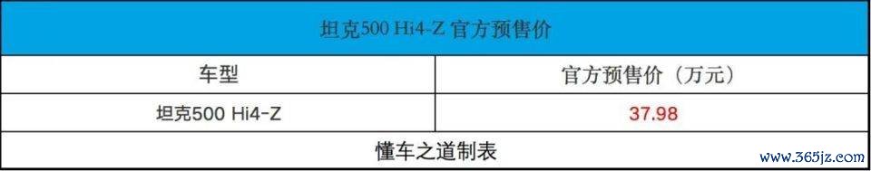 坦克500 Hi4-Z预售，2.0T+纵置双电机